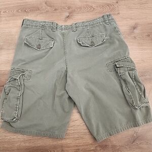 Timberland Cargo Shorts Mens 36 Army Green Utility Outdoor Hiking Sturdy